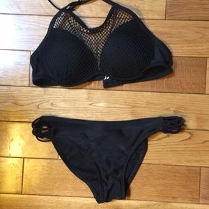 Black women’s lattice bathing suit